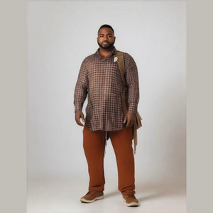 The Foundry Supply Co Burgundy Navy Plaid Mens 4XL Shirt NWT